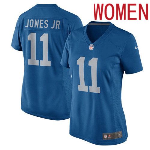 Women Detroit Lions 11 Marvin Jones Jr Nike Blue Game Alternate Player NFL Jersey